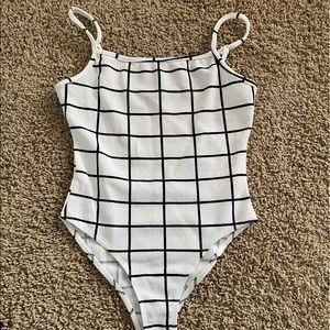 black & white bodysuit